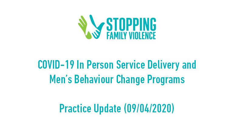 COVID-19 & Men's Behaviour Change Programs Practice Update 2